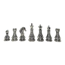 Sadece Satranç Taşı İsteyene Gifthome Premium Battal Boy Metal İşlemeli Klasik Satranç Taşı
