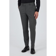 İmza Füme Esnek Yandan Cepli Comfort Fit Classic Pantolon 1003250155 Füme