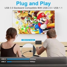 2 İn 1 Gigabit Ethernet Adaptör Usb-a Ve Usb-c Rj45 1000mbps Ethernet Hızlı Ağ Bağlantısı, Laptop Tablet Telefon Uyumlu, Tcu-lan