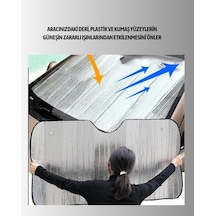 Nrzsnt Metalize Reflektörlü Katlanabilir Araç Güneşliği Yüksek Performanslı Isı Ve Uv Koruması