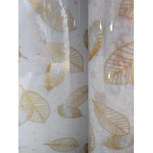 70 Cm X 120cm Yaprak Desenli Masa Örtüsü Bej