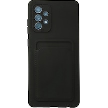 Newface - 704 - Samsung Galaxy Uyumlu A72 Kılıf Kelvin Kartvizitli Silikon - Ece-umay - - Siyah Sıyah