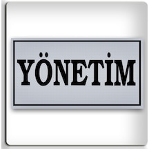 Yönetim - Yönlendirme Levhası - Kendinden Yapışkanlı Metalik Gümüş Gri Tabela 8x15 Cm