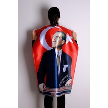 Zc Bayrak 100x150 Atatürk Baskılı Türk Bayrağı Cm Raşel Kumaş Dijital Baskı-özel Sert Plastik K Diğer