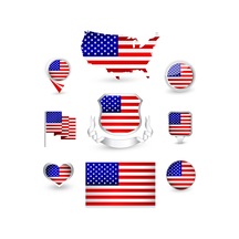 Amerika Birleşik Devletleri Sticker Set