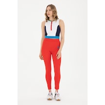 U.S. Polo Assn. Kadın Kırmızı Yüksel Bel Spor Tayt 50284055-VR030