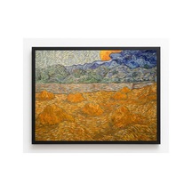 Van Gogh Van Gogh Buğday Demetleri Ve Doğan Ay Çerçevesiz Poster 21x30 Cm A4 Tablo Van Gogh
