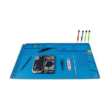 Silikon Çalışma Tamir Pedi S180 555x350mm Isıya Dayanıklı Manyetikli