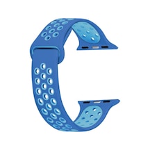Apple Watch Uyumluseries 8 41mm Kordon, Silicone Sport Band Acem Mavisi