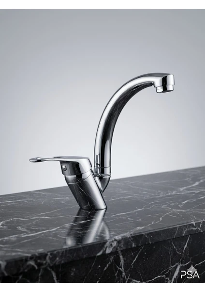 Banyonatural Optima Lüx Kısa Borulu Kuğu Lavabo Bataryası 143 Krom