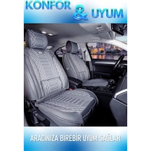 Opel Astra H Hb Uyumlu Lüks Deri Oto Koltuk Kılıfı Ön Arka Takım Set Füme Royal Model Fs