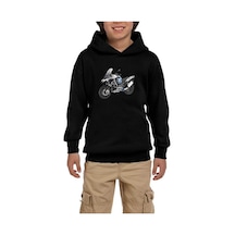 Zepplin Giyim BMW GS Blue Siyah Çocuk Kapşonlu Sweatshirt Siyah