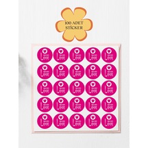 100 Adet Teşekkür Ederiz Stickers Paketleme Kargo Çıkartma Pytjoı