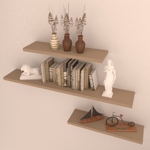 Rafkestir 3 Lü Raf Set ( 90 - 50 - 40 ) Cappicino