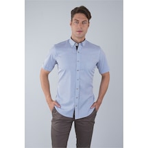 Bisse Paşa Yaka Kısa Kol Regular Fit Gömlek Kahve Gmeks250007 D11 Kahve