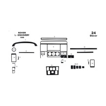 Land Rover Discovery Torpido Kaplama 1998-2004 24 Parça Siyah Karbon