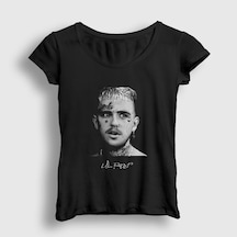 Presmono Kadın Portrait Lil Peep T-shirt Siyah