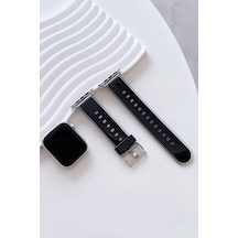 Movenchy Apple Watch 38mm Uyumlu Jelly Silikon Kordon - Siyah