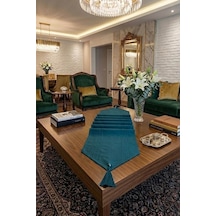 Çizgili Tek Runner, Colber Tek Runner 40x140cm Petrol Diğer