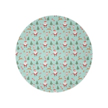 Noel Desenli 47 İnç Yuvarlak Flanel Battaniye, Yetişkin Ve Çocuk İçin, Yumuşak, Rahat Ve Hafif Noel Baba Noel Geyiği