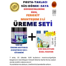Güvercinler Için Üreme Seti Premium Kızıştırıcı 100 Gr Ve Yumurtlarıcı 125ml Kısa Sürede Gözle Görülür Sonuç Verir