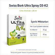 Swiss Bork Ultra Spray D3-k2 Lime Aromalı Sprey 20 Ml