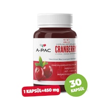 Kızılcık Sepeti A-pac Cranberry Turna Yemişi Kızılcık Eki 30 Kapsül