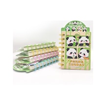 Sevimli Panda Ayraçlı Mini Not Defteri 9x14,5 Cm - Komik Pandalar