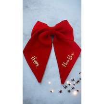 Happy New Year Kırmızı Fiyonk Toka Kırmızı