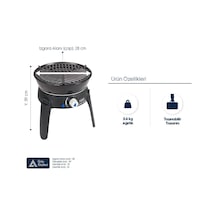Aygaz Safari Chef 30 Lp Barbekü - Tüplü Gümüş - Siyah