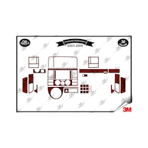 Volkswagen Transporter T5 2003-2009 Torpido Konsol Trim Göğüs Maun Kaplama Set 30 Parça Maun Renk