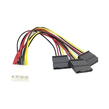 4985 Kasa içi 3 Port ide Molex Sata Power Hdd 4 Pin Güç Kablosu