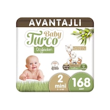 Baby Turco Doğadan Bebek Bezi 2 Numara Mini Avantajlı 168 Adet