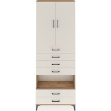 Arges Dolap 4 Raflı 6 Çekmeceli 2 Kapaklı 88x30x243 Çam-aytaşı Atlas Çam