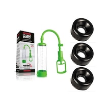 Hızlı Express Dream Box 20 Cm Green Vakum Penis Pompası + 3 Adet Silikon Başlık