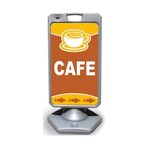 Cafe  Reklam ve Yönlendirme Uyari Dubasi A Tabela Gri
