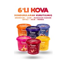 Freeze Dried Kova 6'lı Paket Çilek, Mango, Böğürtlen, Şeftali, İncir, Muz & Çilek Karışımı