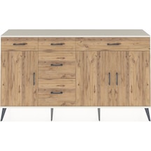 Arges Konsol 2 Raflı 5 Çekmeceli 3 Kapaklı 176x30x99 Aytaşı-çam Atlas Çam - Aytası