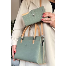 Jps- Just Polo Baskı Desenli Özel Seri El Ve Omuz Çanta Gq-4045-gd - Yeşil Kombin Yeşil