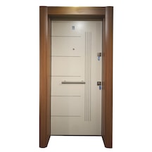 Çelik Kapı Modelleri Ahşap Kaplama Düz Model Daire Kapısı Sol 26