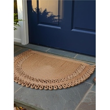 Ayrex Handwoven Jüt Kapı Önü Karşılama Paspası Moderin Tasarım Hasır El İşi Çift Taraflı Paspas Ev Ofis Karav Diğer