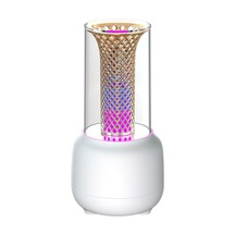 Rogfer 150ml Mum Işığı Aroma Difüzör Timable Hava Nemlendirici Esansiyel Yağı Gece Lambası Beyaz - Beyaz