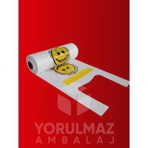 Yorulmaz Ambalaj 10 Rulo Gülen Yüz Küçük Boy Rulo Poşet Dayanıklı, Çok Amaçlı, Gıda Saklamaya Uygun