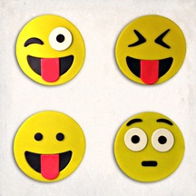 Emoji Set Detay Kurabiye Kalıp Seti 7 Li KIrmızı