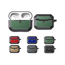 Airpods Uyumlu Pro İçin Kancalı Mecha Donanım Tpu Kulaklık Koruyucu Kılıf Altın