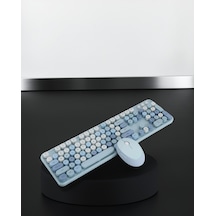Kablosuz Retro Klavye Ve Mouse Seti 104 Tuşlu Uczzzqw02klavyemouse-2 Diğer