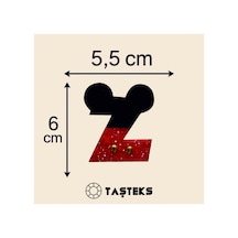 Taşlı Ütülenebilen Veya Sticker Olarak Kullanılabilen ' Mickey Z ' Harfi