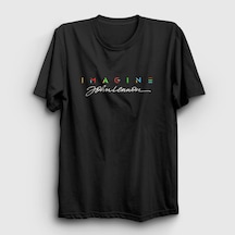 Presmono Unisex Sign Beatles John Lennon T-shirt Siyah