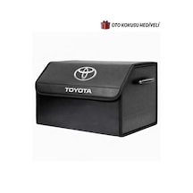 Toyota Marka Logolu Oto Bagaj Organizer Çanta Oto Bagaj Çantası 2 Bölmeli Suni Deri Boyutlar : 48 Cm X 31 Cm X 29 Cm