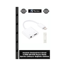 Kulaklık Dönüştürücü Girişli 3.5mm Mh-030 Beyaz Müzik Aparatı Çoklayıcı Bağlantı Kablosu